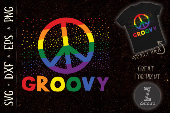 Peace Sign Retro Groovy 70s Hippie