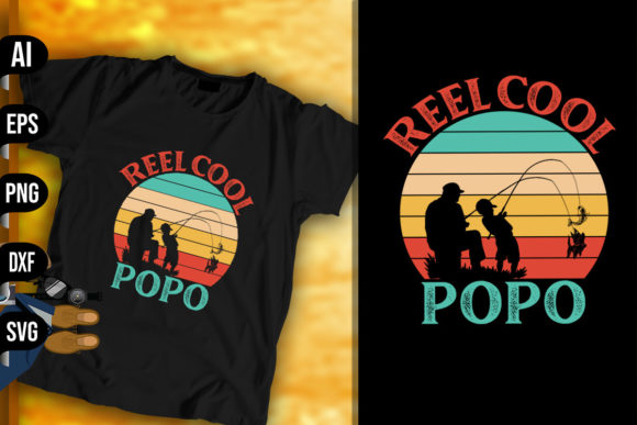 Reel Cool Popo Fishing Vintage Retro