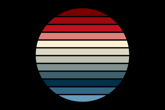 Retro Sunset Circle 91