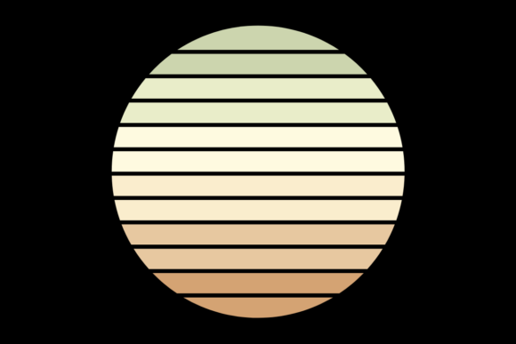 Retro Sunset Circle Design 39