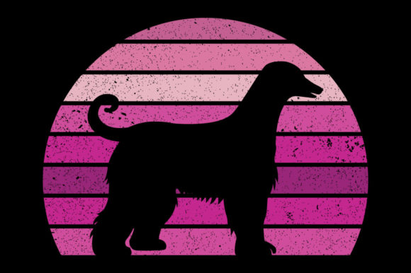 Retro Vintage Sunset Greyhound Dog
