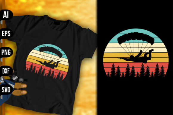Vintage Retro Skydiving